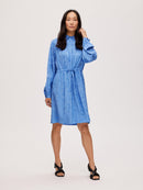 Blue Short Shirt Dress - Ultramarine
