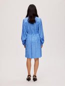 Blue Short Shirt Dress - Ultramarine