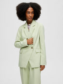 Doah Asymmetric Blazer - Celadon Green