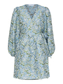 Aliana Jacquard Dress - Blue Heron