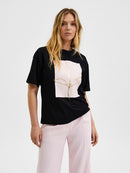 Manda Short Sleeve Printed T-Shirt - Black