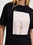 Manda Short Sleeve Printed T-Shirt - Black