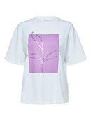 Manda Short Sleeve Printed T-Shirt - Bright White