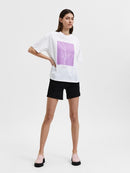 Manda Short Sleeve Printed T-Shirt - Bright White