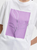 Manda Short Sleeve Printed T-Shirt - Bright White