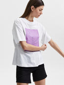 Manda Short Sleeve Printed T-Shirt - Bright White