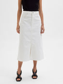 Gerda Denim Max Skirt - Snow White