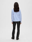 Long Sleeve Stripe Tee - Cyclamen/Bright White