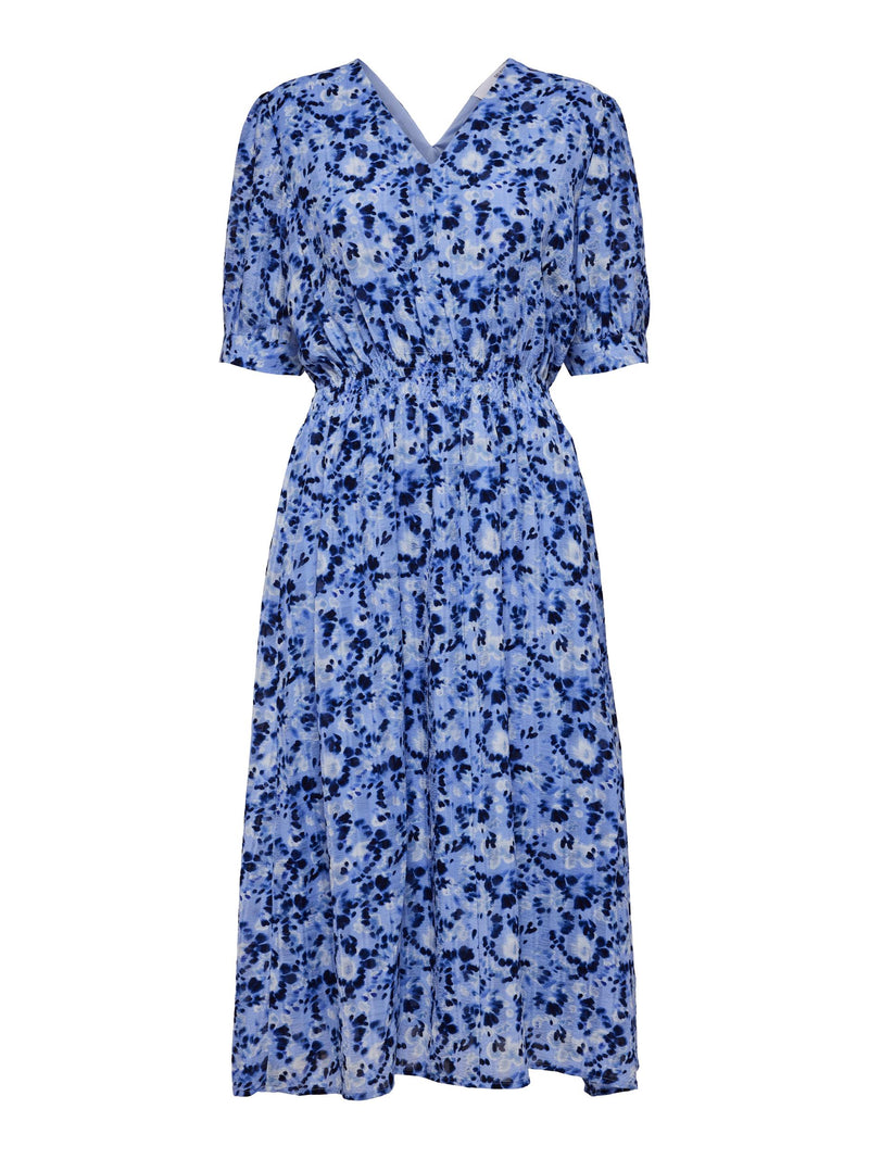 Adrienne Smock Dress - Blue Heron
