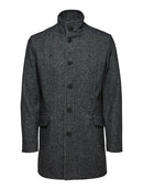 Morrison Wool Coat - Dark Grey Salt/pepper