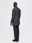 Morrison Wool Coat - Dark Grey Salt/pepper