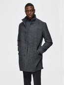 Morrison Wool Coat - Dark Grey Salt/pepper