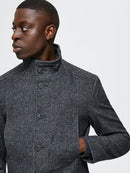Morrison Wool Coat - Dark Grey Salt/pepper