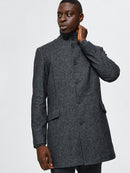 Morrison Wool Coat - Dark Grey Salt/pepper