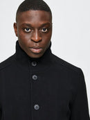 Morrison Wool Coat - Black Twill