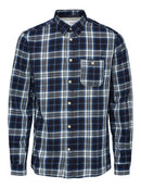 Luke Check Long Sleeve Shirt - Dark Blue