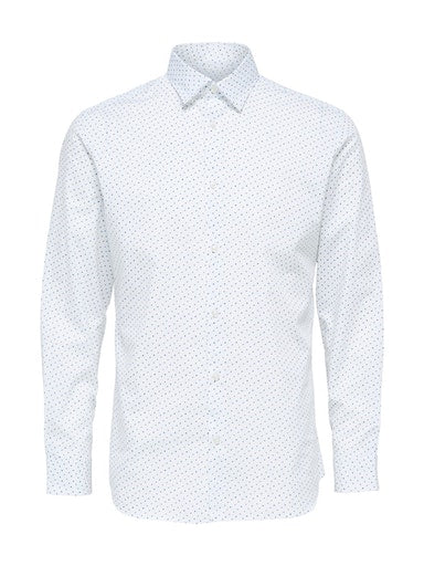 Cory Long Sleeve Shirt - White Print