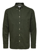 Flannel Long Sleeve Shirt - Melange Darkest Spruce