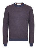 Wes Crew Neck Jumper - Navy Blue
