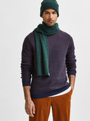 Wes Crew Neck Jumper - Navy Blue