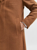 Hagen Wool Coat - Grey Melange  Twill