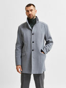 Morrison Wool Coat - Grey Melange