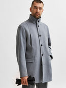 Morrison Wool Coat - Grey Melange