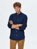 Nolan Long Sleeve Shirt - Light Blue Aop