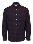 Flannel Check Shirt - Dark Blue Big Check