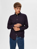 Flannel Check Shirt - Dark Blue Big Check