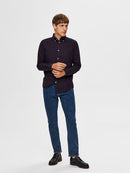 Flannel Check Shirt - Dark Blue Big Check