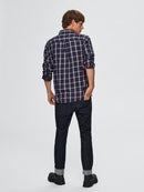 Mattnew Long Sleeve Check Shirt - Dark Sapphire Check