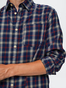 Mattnew Long Sleeve Check Shirt - Dark Sapphire Check