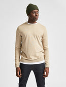 Berg Round Neck Jumper - Kelp Melange