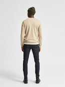 Berg Round Neck Jumper - Kelp Melange
