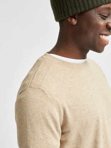 Berg Round Neck Jumper - Kelp Melange