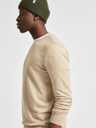 Berg Round Neck Jumper - Kelp Melange