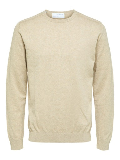 Berg Round Neck Jumper - Kelp Melange