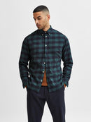 Flannel Long Sleeve Shirt - Moonlit Ocean