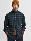 Flannel Long Sleeve Shirt - Moonlit Ocean