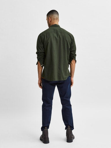 Flannel Long Sleeve Shirt - Melange Darkest Spruce