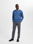 Berg Round Neck Jumper - True Navy Melange