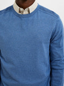 Berg Round Neck Jumper - True Navy Melange