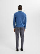 Berg Round Neck Jumper - True Navy Melange