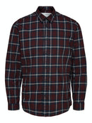 Trent Long Sleeve Check Shirt - Winetasting