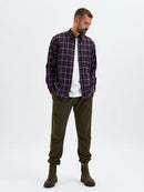 Trent Long Sleeve Check Shirt - Winetasting