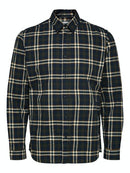 Trent Long Sleeve Check Shirt - Dark Navy