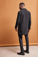 Hagen Wool Coat - Dark Sapphire Twill