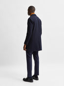 Hagen Wool Coat - Grey Melange  Twill