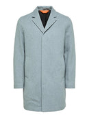 Hagen Wool Coat - Grey Melange  Twill